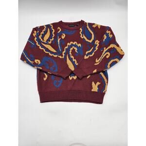 Vintage PAGLIANO Aztet Mens Sweater Size LARGE Crewneck Pullover Multi Color
